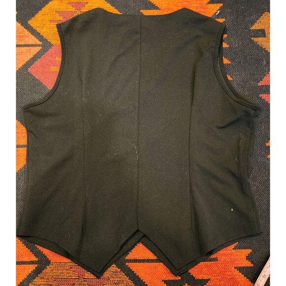 NEW Women's Black Button-Up Vest XXL 98% Polyester 5% Spandex Tailored Fit. - Picture 2 of 8